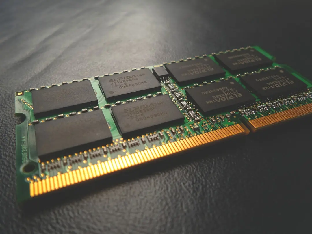 Close-up of server DDR5 RDIMM memory modules in a dual-socket motherboard.