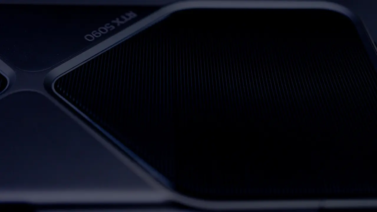 Close-up of an NVIDIA RTX graphics card
